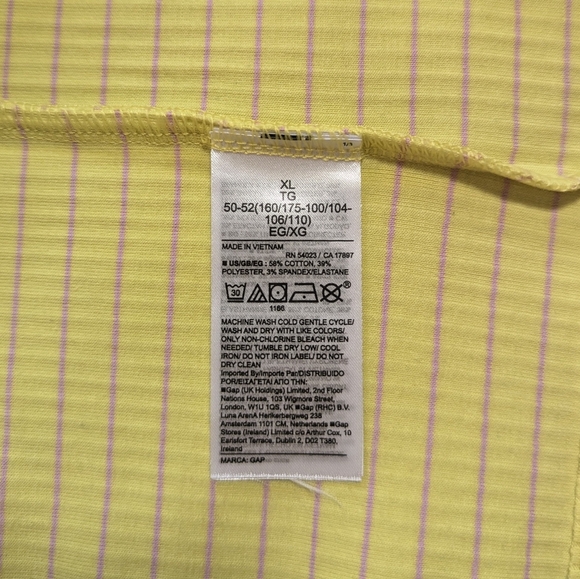 Gap Yellow and Pink Striped Ribbed Racerback Tank | EUC | Sz XL - Picture 4 of 4